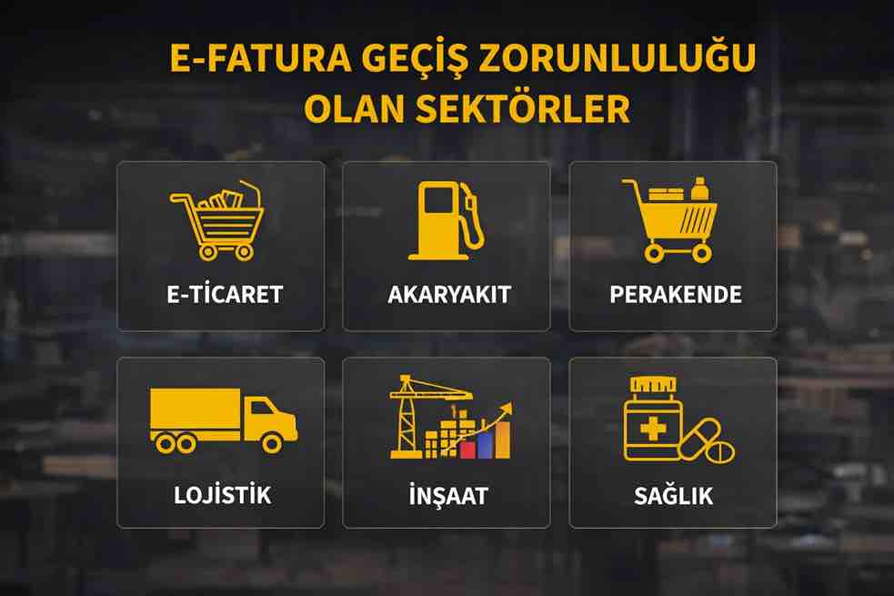 E-Fatura Geçiş Zorunluluğu Olan Sektörler